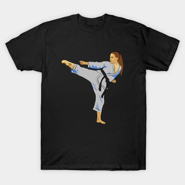 Karate Kick and Interactive Belt T-Shirt by Wesley32